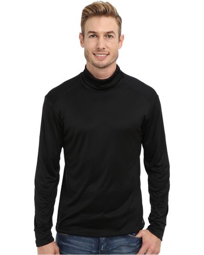 Hot Chillys Peach Solid Roll T-neck - Black