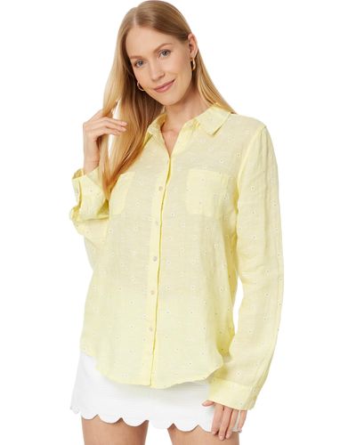 Lilly Pulitzer Sea View Button Down - Yellow