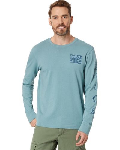 Life Is Good. Outdoor Icons Long Sleeve Crusher Tee - Blue