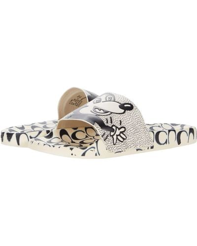 COACH X Mickey Keith Haring Rubber Slide - White