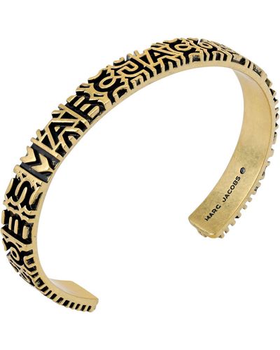 Marc Jacobs The Monogram Engraved Bracelet - Black