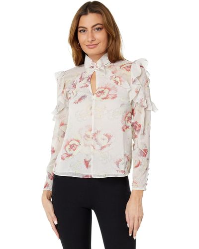 Ted Baker Thellma Twist Neck Detail Top - White