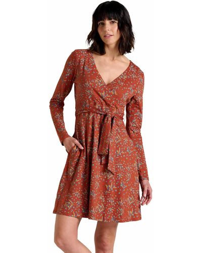 Toad&Co Cue Wrap Dress - Red