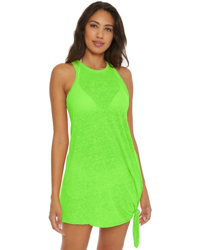Becca Beach Date High Neck Dress Cover-up - Green
