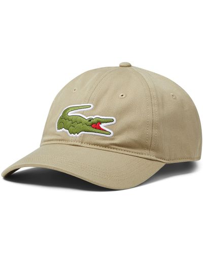 Lacoste Solid Big Croc Cap - Natural
