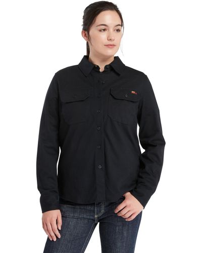 Timberland Fr Cotton Core Button Front Shirt - Black