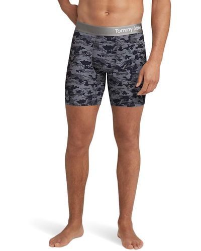 Tommy John Cool Cotton Mid-length Boxer Brief 6 - Blue