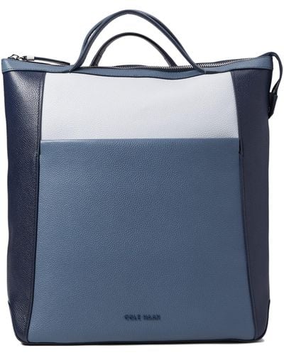 Cole Haan Grand Ambition Leather Convertible Backpack - Blue
