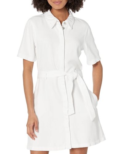 7 For All Mankind Belted Shirtdress - White