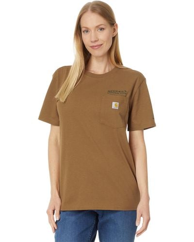 Carhartt Loose Fit Heavyweight Short Sleeve Sequoia National Park Graphic T-shirt - Brown