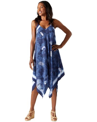 Tommy Bahama Sea Treasures Engineered Scarf Dress - Blue