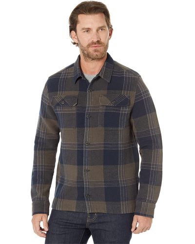 Tentree Colville Quilted Long Sleeve Shirt - Blue