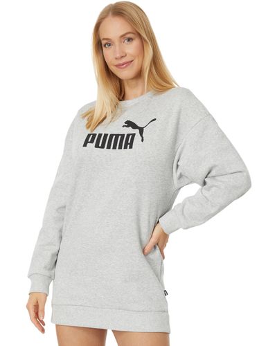 PUMA Essentials+ Crew Fleece Dress - Gray