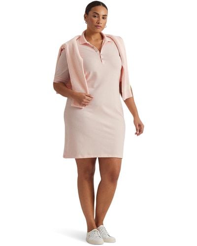 Lauren by Ralph Lauren Plus-size Collared Shift Dress - Pink