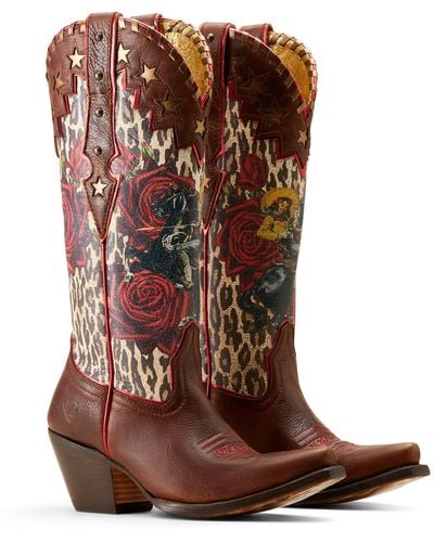 Ariat X Toe Rodeo Quincy Western Boots - Brown