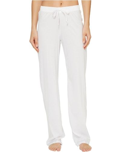 Hanro Cotton Deluxe Drawstring Long Pants - White