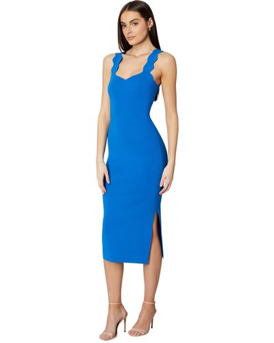 Ted Baker Sharmay Scallop Detail Bodycon Dress - Blue