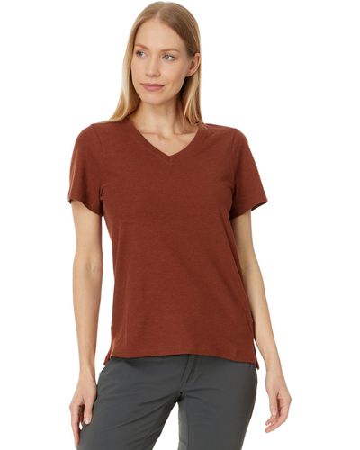 Smartwool Perfect V-neck Short Sleeve Tee - Red