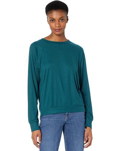 Eberjey Mina - The Ringer Sweatshirt - Green