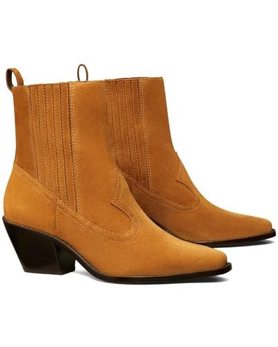 Tory Burch Western Ankle Boot 45 Mm - Brown