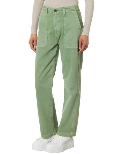 AG Jeans Analeigh High-rise Straight Crop In Sulfur Forest Pike - Green