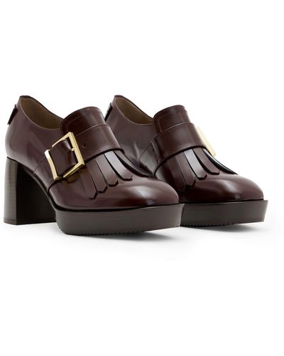 AllSaints Zia Heeled Loafer - Brown