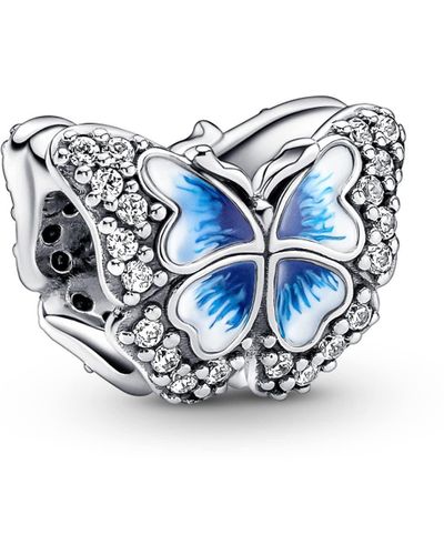 PANDORA Butterfly Sparkling Charm - Blue