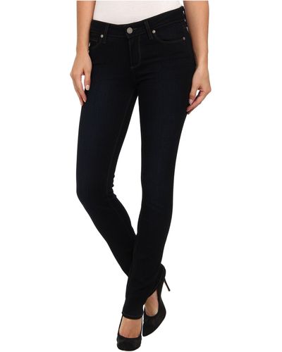 PAIGE Transcend Skyline Mid Rise Skinny Jeans In Mona - Blue