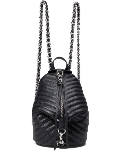 Rebecca Minkoff Small Julian Chevron Quilted Backpack - Black