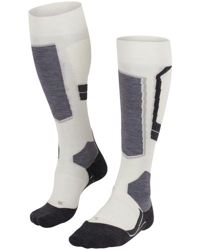 FALKE Sk4 Knee High Ski Socks - White