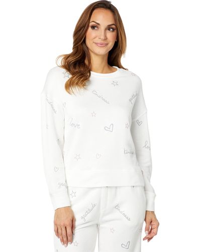 Splendid Virtue Embroidered Sweatshirt - White
