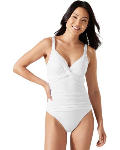 Tommy Bahama Pearl Underwire Twist Front One-piece - White