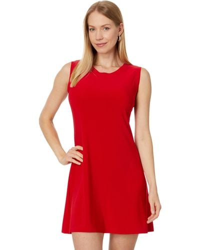 Norma Kamali Sleeveless Swing Mini Dress - Red
