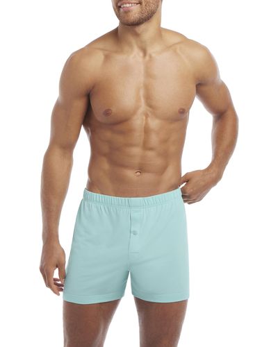 2xist 2(x)ist Dream Knit Boxer (aqua Haze) Underwear - Blue