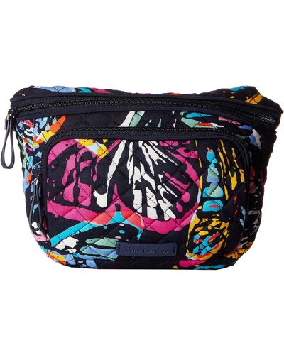 Vera Bradley Iconic Rfid Belt Bag (butterfly Flutter) Bags - Blue