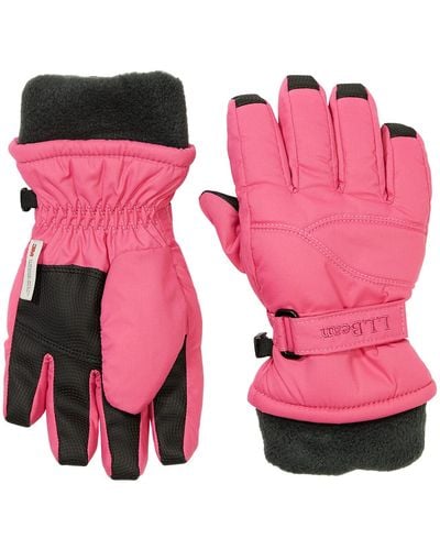 L.L. Bean Kid's Cold Buster Waterproof Gloves - Pink