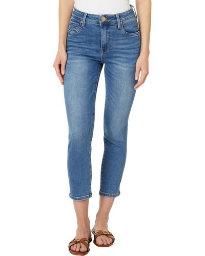 Kut From The Kloth Catherine High-rise Crop Straight- Regular Hem In New - Blue