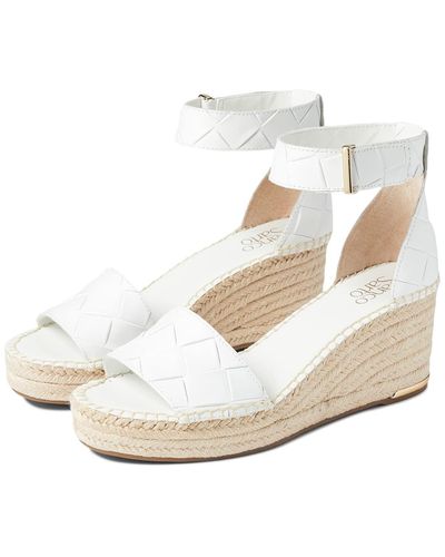 Franco Sarto S Clemens Jute Wrapped Espadrille Wedge Heel Sandals - White