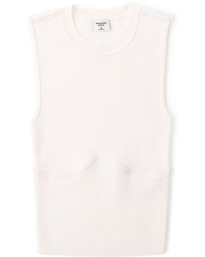 Abercrombie & Fitch Underbust Sculpt Tank - White