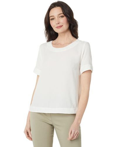 Vince Camuto Woven Tee - White