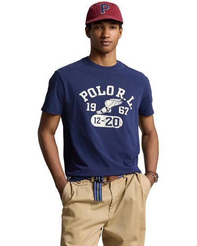 Polo Ralph Lauren Classic Fit Jersey Graphic T-shirt - Blue