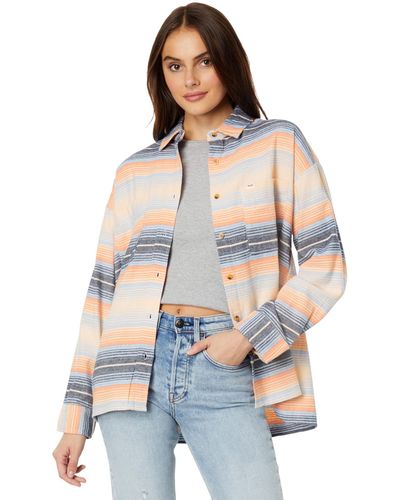 Rip Curl Trippin Long Sleeve Flannel - White