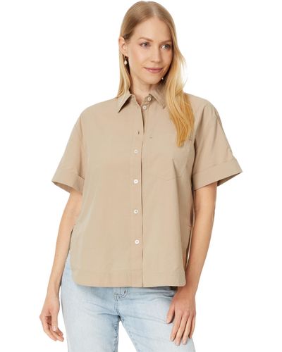 Madewell Oversized Boxy Button-up Shirt In Signature Poplin - Natural