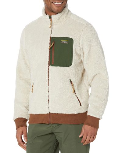 L.L. Bean Bean's Sherpa Fleece Jacket Regular - Natural