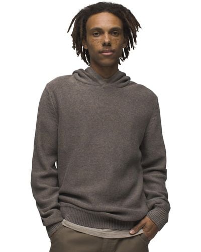 Prana North Loop Hooded Sweater Slim Fit - Gray