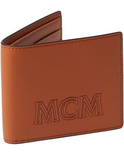 MCM Aren Leather Small Wallet - Brown