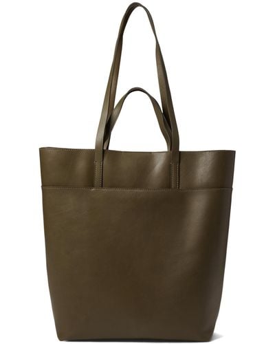 Madewell The Essential Tote In Leather - Green