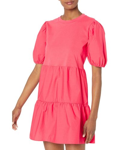 Sanctuary Poplin Mix Dress - Pink