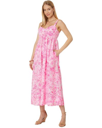 Lilly Pulitzer Azora Cotton Midi Dress - Pink