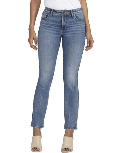 Jag Jeans Forever Stretch Mid Rise Straight Leg - Blue